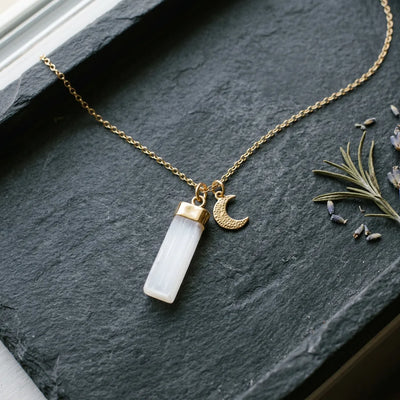 Selenite Wand Pendant