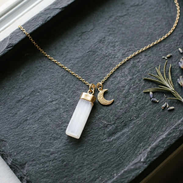 Selenite Wand Pendant